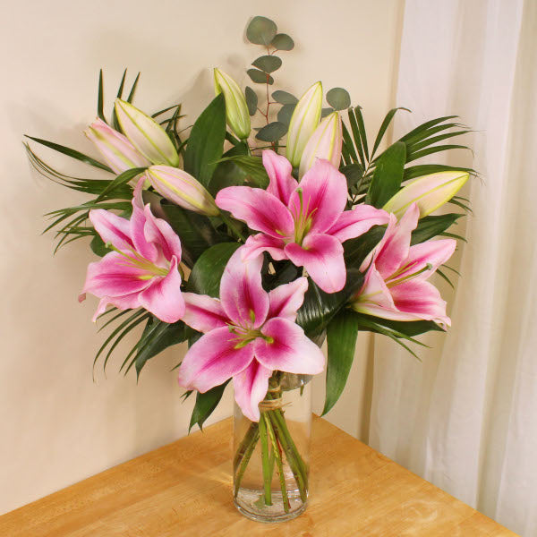 lily flower delivery uk Pink Lilies Bouquet | Same Day Delivery