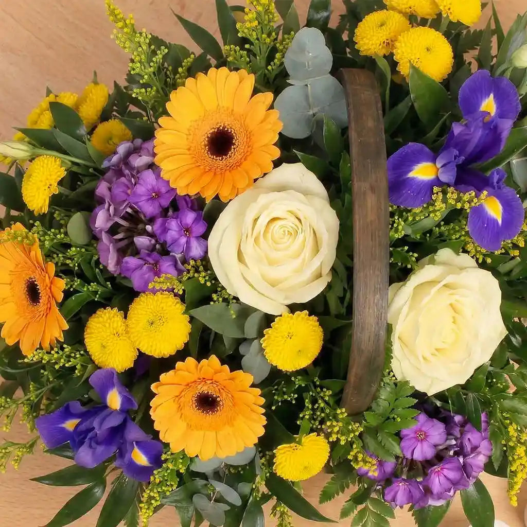 Sympathy Basket Lemon and Blue