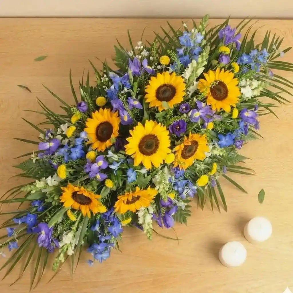 Sympathy Sunflower Coffin Spray