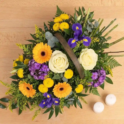 Sympathy Basket Lemon and Blue