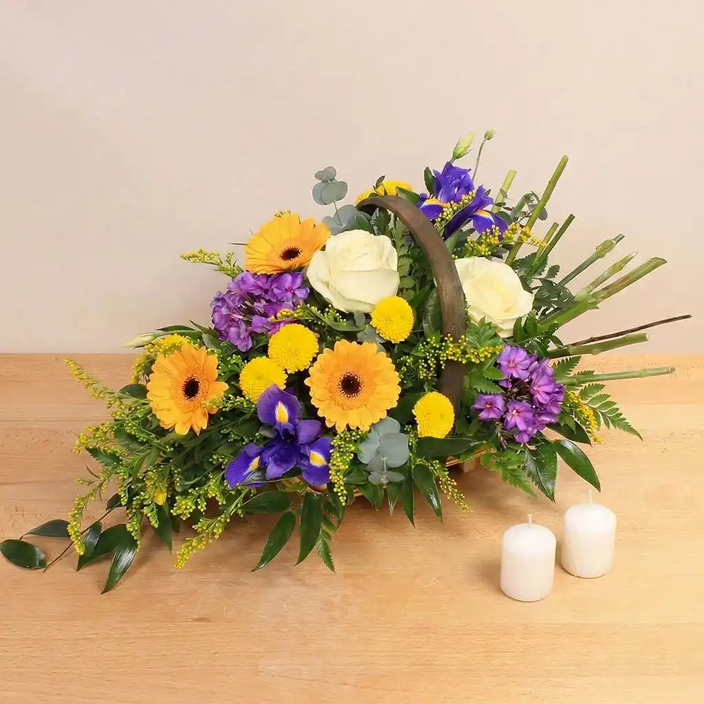 Sympathy Basket Lemon and Blue