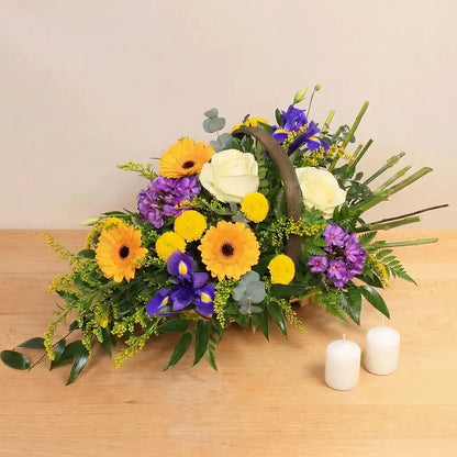 Sympathy Basket Lemon and Blue