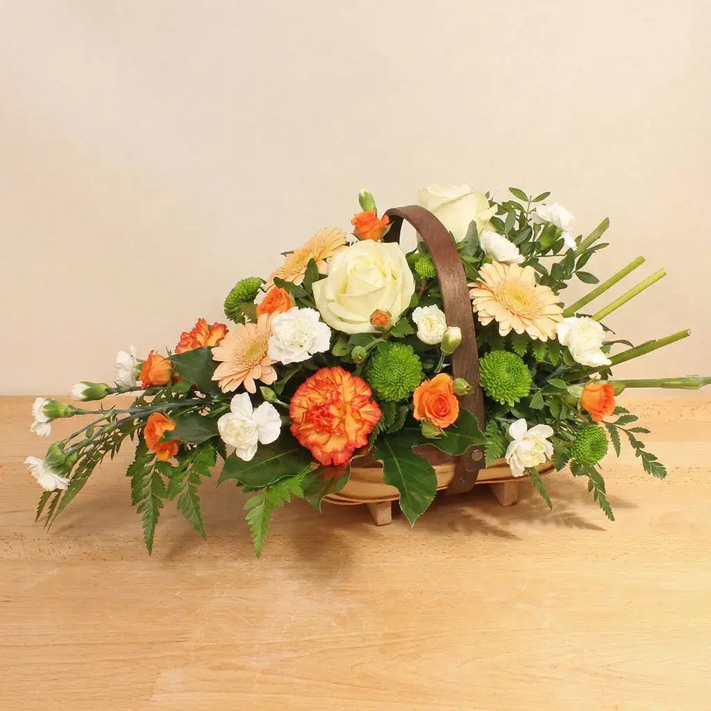 Sympathy Basket Orange and Lime