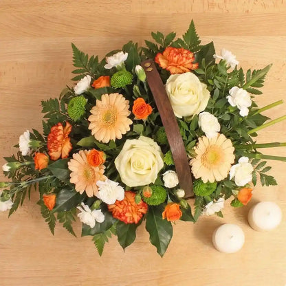 Sympathy Basket Orange and Lime