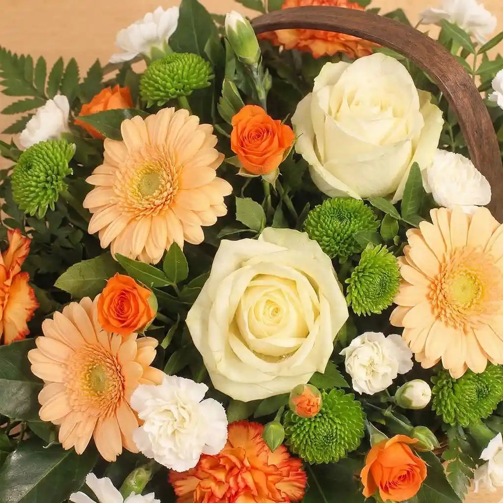 Sympathy Basket Orange and Lime