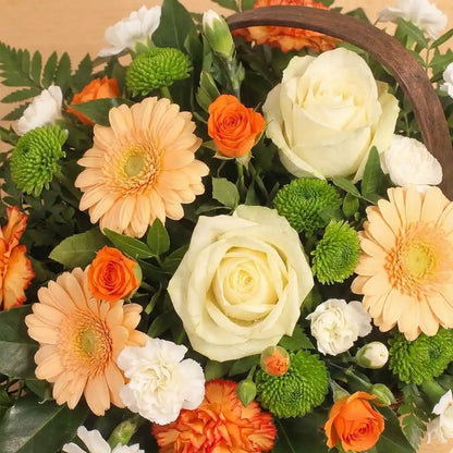 Sympathy Basket Orange and Lime