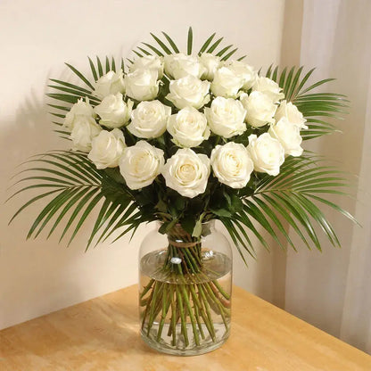 Luxury Two Dozen White Roses