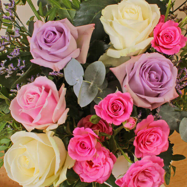 Pastel Mixed Roses | Same Day Delivery | Flower Shops Network