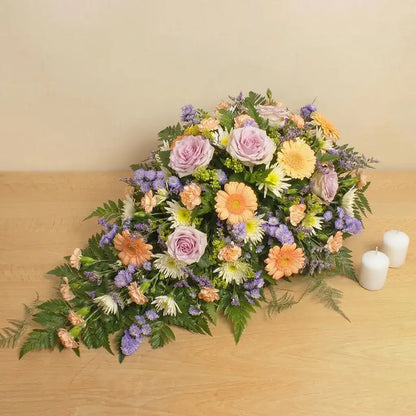 Sympathy Peach and Lilac Spray