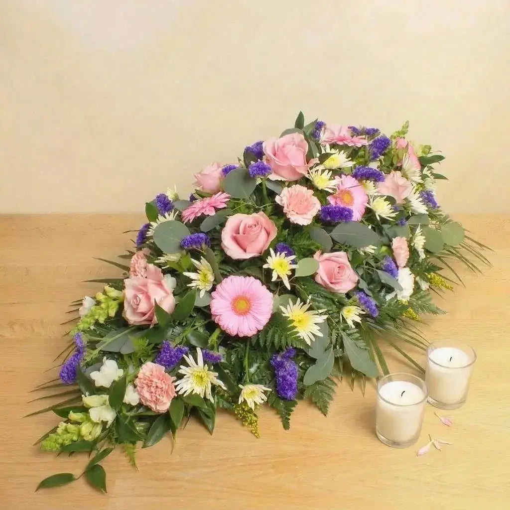 Sympathy Pink Coffin Spray