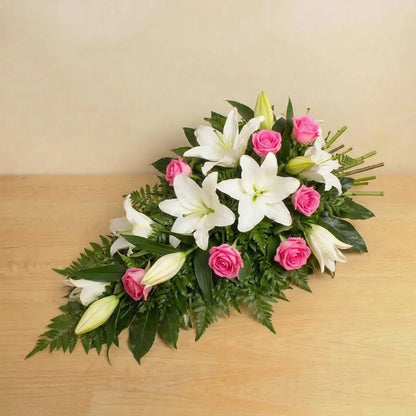 Sympathy Pink Rose and Lily Spray