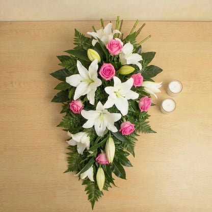 Sympathy Pink Rose and Lily Spray