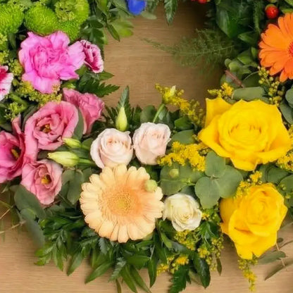 Sympathy Rainbow Wreath