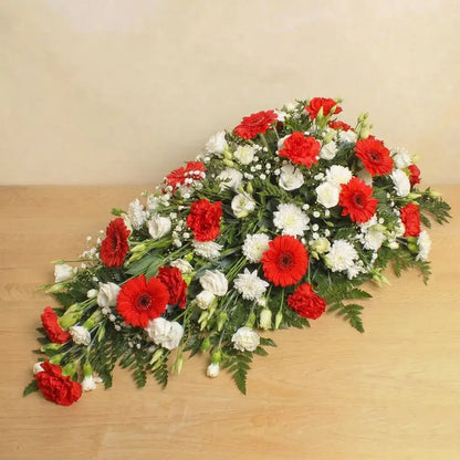 Sympathy Red and White Spray