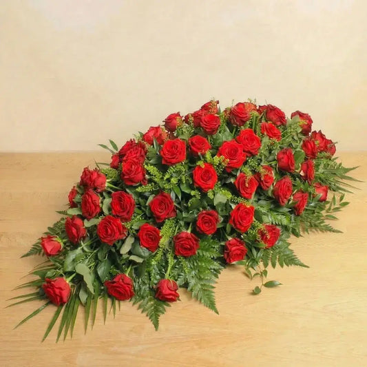 Sympathy Red Rose Casket Spray